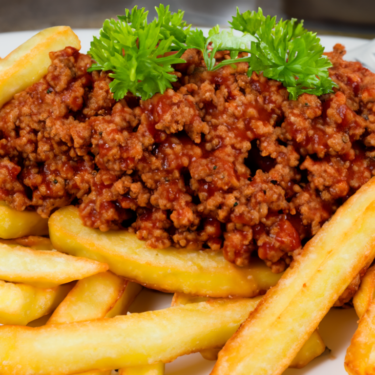 fries with bolognese and cheese 2